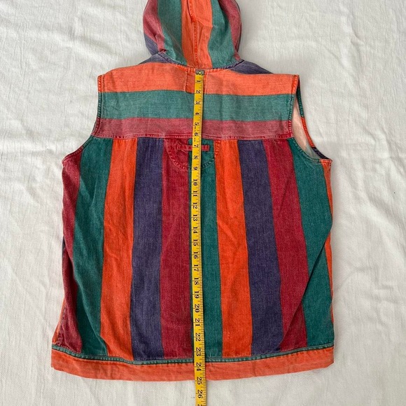 Details Express Sleeveless Hooded Striped Pullover - Picture 13 of 13